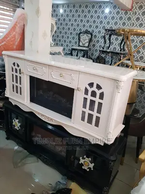 Fireplace Superior Tv Stand With Various Storage Spaces.