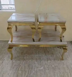 Classic Marble Centre Tables With Two Side Tablehigh Quality