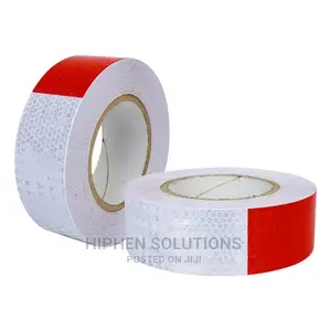 Warning Highway Red and White Reflective Tape Roll