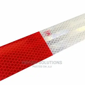 Dangerous Zone Red and White Reflective Tape Roll