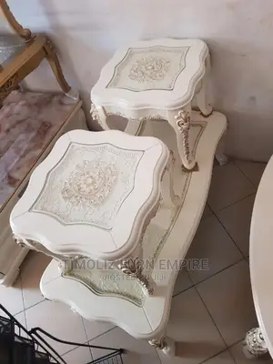 Royal Design Center Table With Two Sides Stools, Very Unique