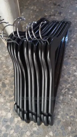 Black Imported Wooden Clothes Hangers