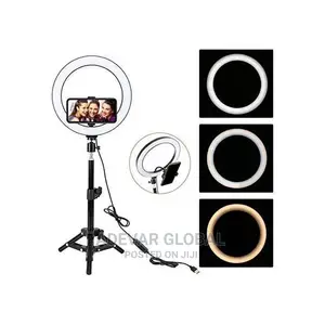 14 Inches USB Ringlight With 3 Phone Holders and Stand