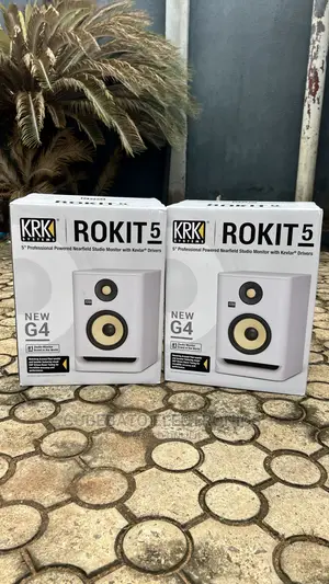 Krk Rokit Studio Monitor Speakers White Color