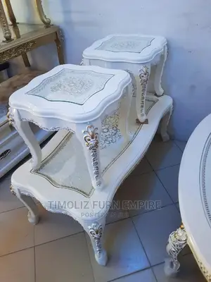 Royal Design Center Table With Two Sides Stools High Quality