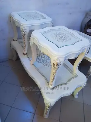 New Arrivals! Royal Center Table With 2 Side Tables, Unique