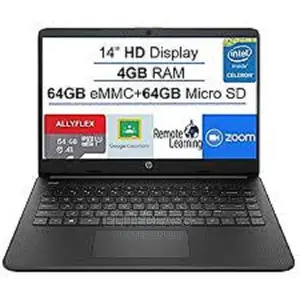 New Laptop HP 4GB Intel Celeron 60GB