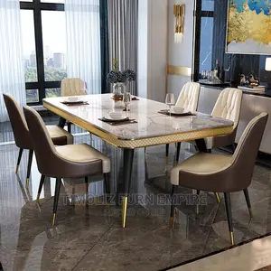 High Class Marble Dinning Table With 6chairs, High Quality.