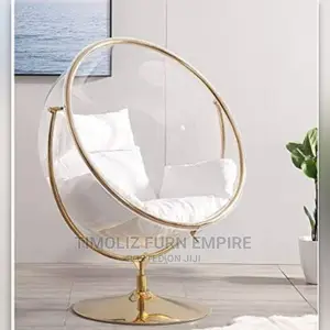Transparent Swing Chair With Gold Frame/Superior.