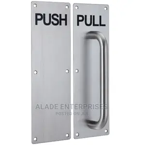 Stainless Push Pull Plate Set