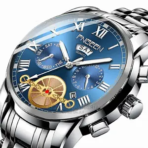 Fngeen Luxury Waterproof Calendar Stainless Steel Watch