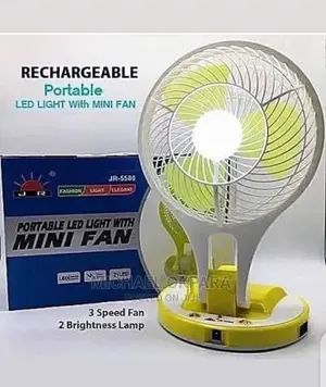 Rechargeable Portable Fan With Led Light