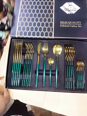 24pcs Gold Dinnerware Sets
