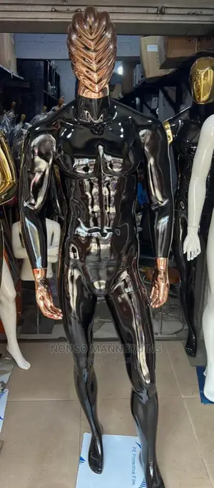 Rose Gold Head/Hands and Black Body Fibre Mannequin