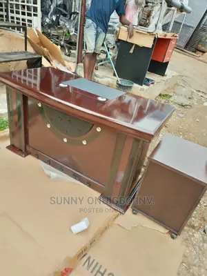 Executive Office Table With Side Cabinet