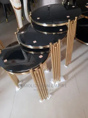 Three-in-one Extendable Side Tables-black