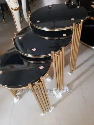 Three-in-one Extendable Side Tables-black