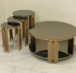 Centre Table With 3 Extendable Side Stools.
