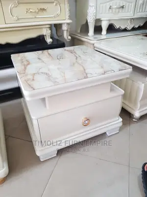 Coffee Table With Two Sides Drawers-White.