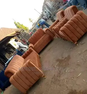 Ultramodern Orange Velvet Fabric Sofas