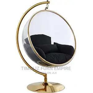 Foreign Transparent Swing Chair-Gold