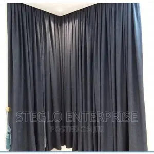 Motorized Turkish Curtains With Automated Remote and Tracks.