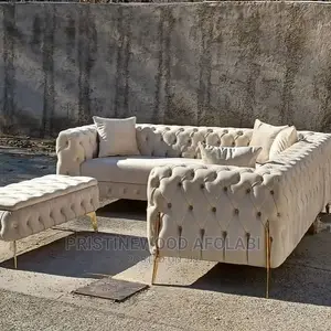 Luxury 7 Seater Living Room Fabric Made Sofa Chair.