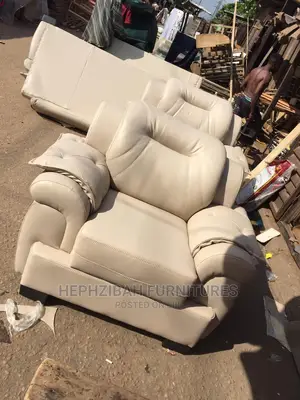 Complete 7 Seaters Cream Leather Sofa