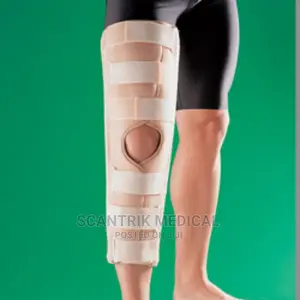 Medical Knee Immobilizer Full Leg Support Brace, Aluminum