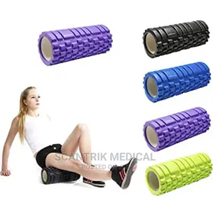 Portable Fitness Massage Foam Roller - Ridged Surface