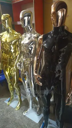 Gold, Silver L, Black And Rose Gold Chrome Male Mannequins
