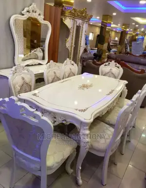 Royal Wood Dining Table Complete Set With Eight Chairs