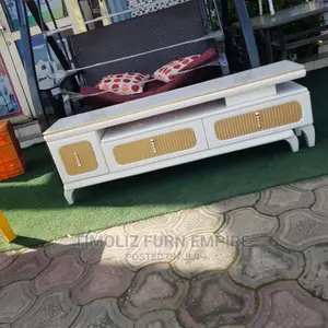 Classic Adjustable Tv Stand With Storage Spaces.