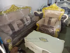 Modern 7 Seater Living Room Fabric Made Royal Sofa Chair.