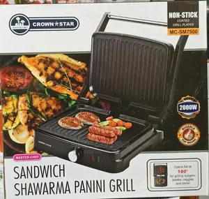 Crown Star Master Chef Grill/Panini/Shawarma/ Sandwish Maker