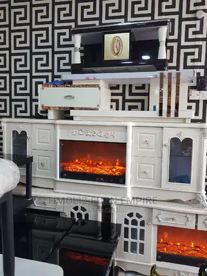 Fireplace TV Stand With Storage Spaces