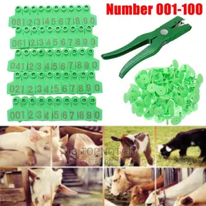 001-100 Number Animal Livestock Ear Tag Cattle With Plier
