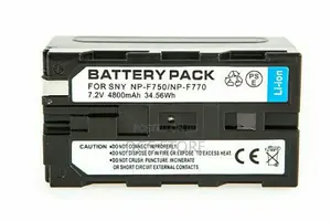Sony Np F750/Np F770 Camera Battery