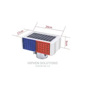 Highly Efficient Blue and Red Solar Warning Light