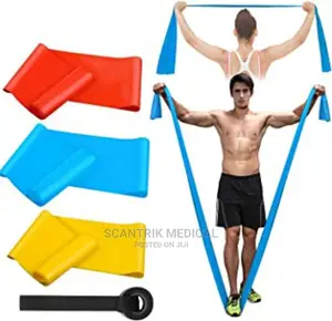 Yoga Pilates Rubber Stretch Resistance Band Exercise Fitness