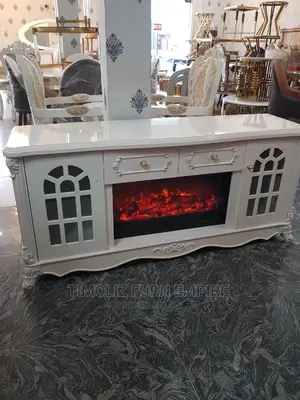Classic Fireplace TV Stand With Various Storage Spaces.