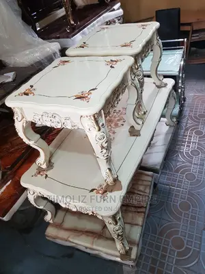 Royal Design Centre Table With Two Stools-white.