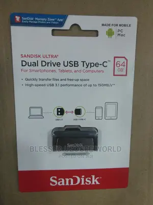Sandisk 64gb Dual Drive USB Type C OTG 3.1 Flash Drive