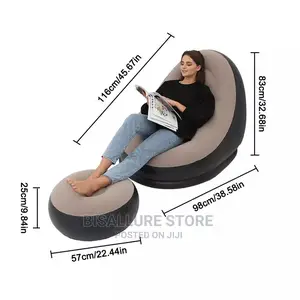 Inflatable Sofa With Leg Rest And Electric Pump