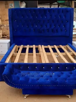 Luxury 6 X 6 High Back Rest Fabric Padded Bedframe.
