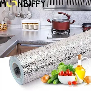 Oil-proof Waterproof Stickers Aluminum Foil Kitchen Cabinet