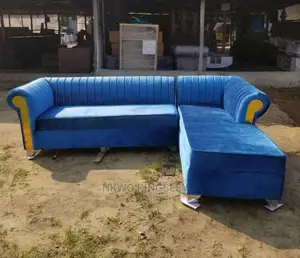 Quality L-Shaped Living Room Fabric Sofa Chair.
