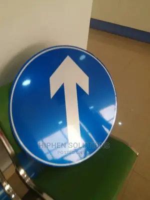 Important Road One Way Ahead Safety Sign