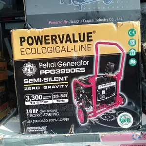 Powervalue 3.3 KVA PPG3990ES Generator WITH KEY.100%Copper