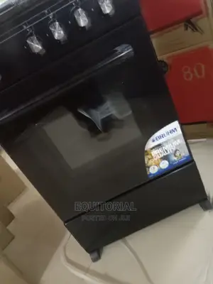 High Quality Bruhm Standing 4 Gas Burner With Oven- Black